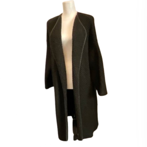 Vince Sweater Oversized Long Wool Blend Black Size Small - Picture 1 of 12